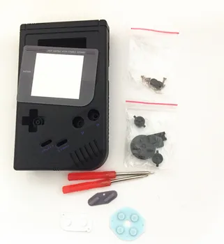 Черен, Пълен Комплект класически Корпус Калъф за Ремонт За Gameboy конзолата GB Game Boy за GBO DMG GBP с Отвертка за бутони