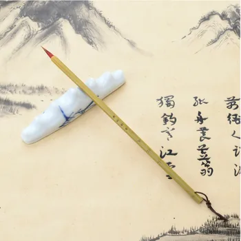 Четка за китайска калиграфия от вълна на обич, китайска четка за рисуване, червена линия куката, малка обикновена четка за писане