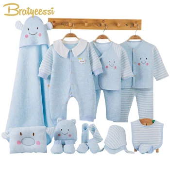 Нова памучен дрехи за малките момичета, зимата на есента комплект дрехи за бебета, дрехи за малките момчета, подарък за новородено с анимационни принтом, дрехи за бебета