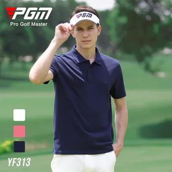 PGM Облекло за голф Мъжка тениска с къс ръкав на Голф за Свободното време Памучен мъжки дрехи