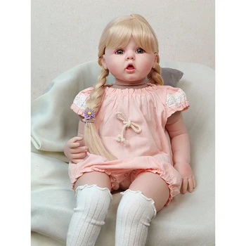 60 см Кукли-реборны 60 см Тканевое тялото Реалистична принцеса Момиче Кукла за продажба Етническа кукла, Детски подаръци за рожден ден