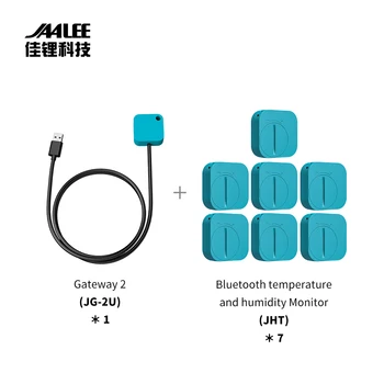 JAALEE JHT Водоустойчив Термометър/Влагомер за измерване на температурата в закрито/На открито/Влажност/Точка на оросяване/VPD Smart Sensor Logger Износ