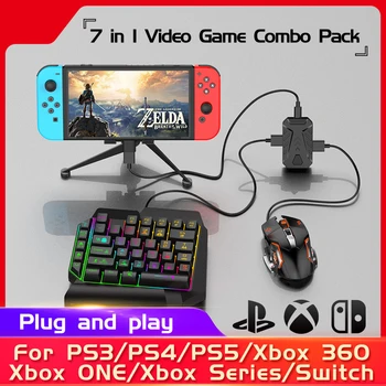 Конвертор на клавишите и мишката за игра конзола PS4, на трона е чувствителен към однокнопочному переключателю за PS3/PS4/PS5 /Xbox One /Switch