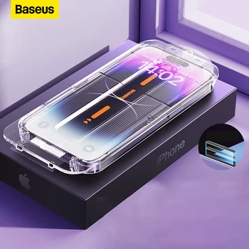 Baseus 0,3 мм Crystal HD Закалено Стъкло за iPhone 14 13 12 Pro Max Защитно фолио За екрана С Комплект За почистване, Защита От Надзъртане, защита от прах