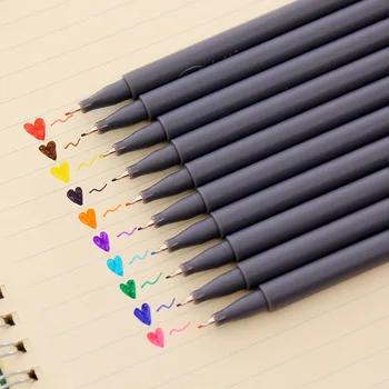 10 цвята 0,38 мм здрав цветни гел химикалки за училище дръжка Micron Канцеларски материали за декоративно-приложни изкуства