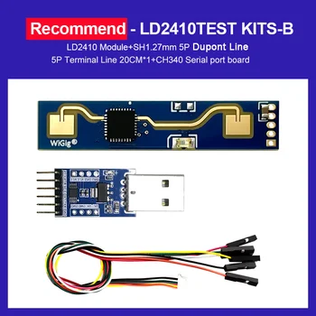 Безплатна доставка HLK-LD2410B 24 Ghz И 5 М умен радар, за да определи наличието на човек, който е съвместим с Bluetooth модул, сензор за откриване на
