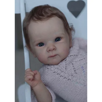 NPK 45cm Reborn Baby Doll Бети Сладко Дете Реалистично Меко На Допир-Хубавото Тяло е Многослойна Живопис 3D Кожа с Видими Венами