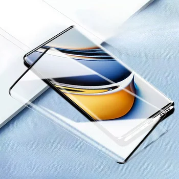 3D Изогнутое Закалено Стъкло За Realme 11 10 Pro Plus Защитно Фолио За екрана На Realme11 Pro + 11 ProPlus Анти-Синьото Светлинно Стъкло Пълно Покритие