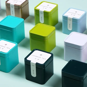 Запечатани черен чай, опаковъчна кутия за зелен чай, кутии за цветя чай, квадратни кутии за бонбони, преносими домакински кутии за съхранение
