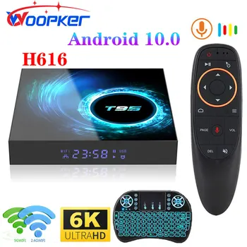 WOOPKER T95 Smart Tv Box Android 10,0 2,4 G & 5G Wifi 3D Voice 32 GB 64GB128 GB 6k Четырехъядерная телеприставка Media H616 Playe