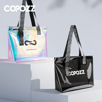 Copozz, плажно лято луксозна чанта, голяма ежедневна дамска чанта, алуминиеви композитни панели пътна чанта, голяма водоустойчива чанта за йога и плуване