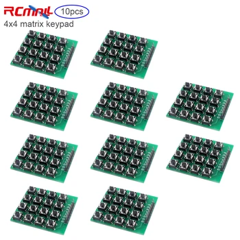 RCmall 10ШТ 4x4 матрица клавиатура 16 клавиши MCU подпомагаща такса микроконтролер външна клавиатура за разширяване на Arduino