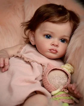 60 СМ Готова Възстановената Кукла За най-Малките Момичета Tutti Ръчно Рисувани Кукли Висококачествено 3D Кожа Многопластова Живопис Видими Вени