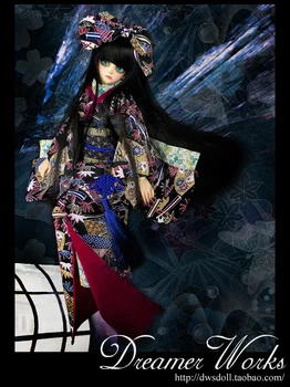 1/4 мащаб BJD японското кимоно юката костюм за BJD/SD дрехи и аксесоари за кукли, в комплекта не са включени кукла, обувки, перука и друго 18D1293