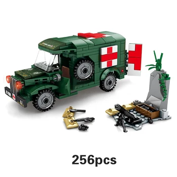 265 бр., градски войник, военна линейка, строителни блокчета, играчки, авариен автомобил, комплекти тухли, детски забавни играчки 