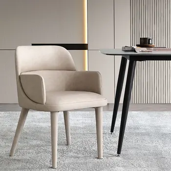 Дизайнерско кресло за отдих Офис на кабинковия маса Настилки стол с Модерна кожена мебел за дневна Sillas Para Sala De Estar LQQ20XP