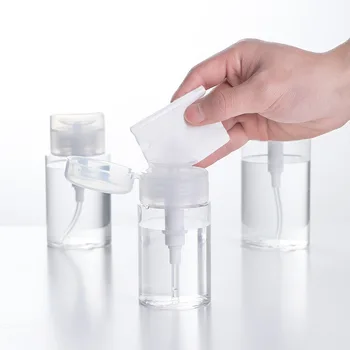 5шт 100-200 мл козметични контейнер за нокти Пътни бутилки за еднократна употреба Празен натиснете помпа опаковка лакочистител за Пречистване на Бутилка за грим
