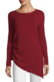 Пуловер Женски пуловер с висока воротом дамски есенно-зимни дрехи дебел свободен черен с дълъг ръкав