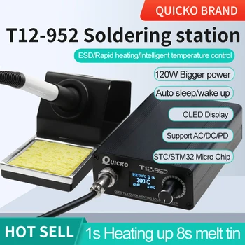 Бързо загряване поялната станция T12-STM32 електронен заваряване ютия OLED дигитален поялник със заземяване 952 бързо обновяване
