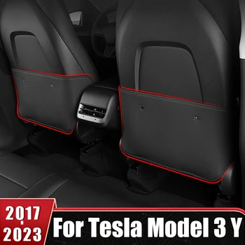 Подложка За Облегалката на столчето за кола Със Защита От удари, Предпазна Подложка За Tesla, Модел 3 Y 2017 2018 2019 2020 2021 2022 2023 Детски Анти Мръсни Аксесоари