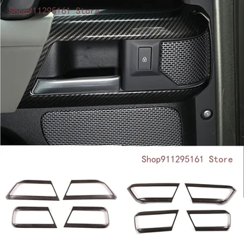 За Land Rover Defender 110 2020-2022 ABS Въглеродни влакна Автомобилна Вътрешна Врата копчето Декоративна Рамка Стикер Аксесоари за интериора на Колата