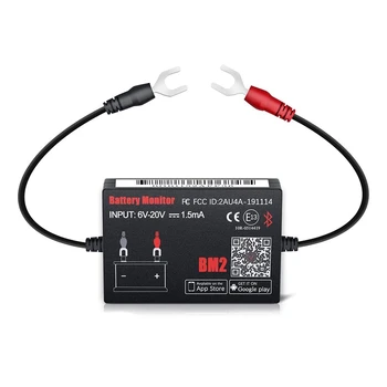 Bluetooth BM2 12V Battery Monitor Автомобилен Анализатор на Заряд на Батерията Тестов Инструмент за Диагностика на Батерията за Android и IOS