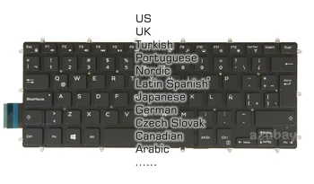 Британската Чешко-словашка португалска клавиатура за Dell Inspiron 5481 2в1, 7460, 15 7569 2в1 7579 2-in-1 7572 3480 3481 3482 3490 С подсветка