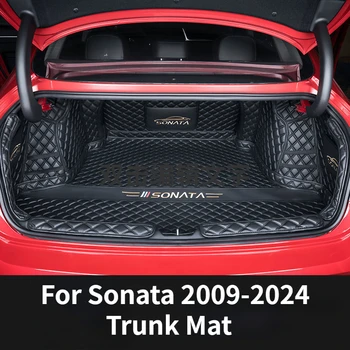 За Hyundai Sonata 2023 Аксесоари Подложка За Багажника на Колата 2024 2021 2009-2020 Карго Подложка Непромокаеми Подложки За Защита на задната врата От Кал Интериор