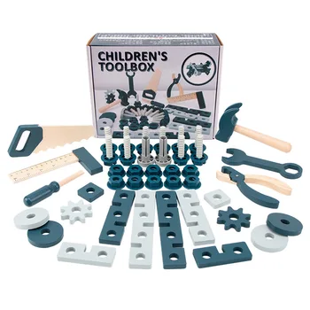 Детски дървен конструктор-техника за съхранение на играчки, набор за сглобяване, играчки за ролеви игри, изненада