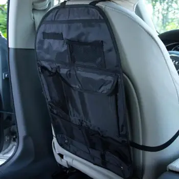 Универсален водоустойчив органайзер за съхранение на задната седалка на автомобила, чанта за съхранение 58x38 см, калъфче с джобен размер, черни, висящи аксесоари, Кола разнообразни N2T5