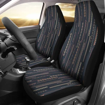 Калъфи за автомобилни седалки в богемную ивица в стил бохо 094209, комплект от 2 универсални защитни покривала за предните седалки