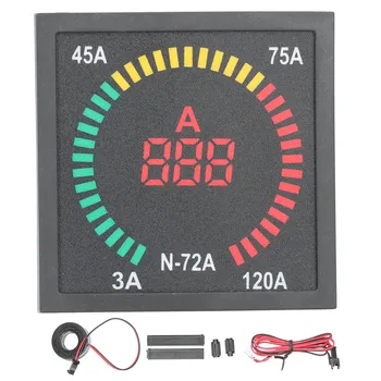 Аналогов амперметър Индикатор на сигнала ac LED дигитален дисплей м ток, 3‑120A AC220V