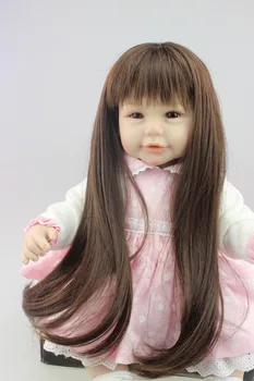 2015 НОВ дизайн на Възстановената кукла за най-малките момичета, сладка кукла-бебе, дълга коса, красива кукла за момичета, Подарък за Рожден Ден, Играчки за момичета