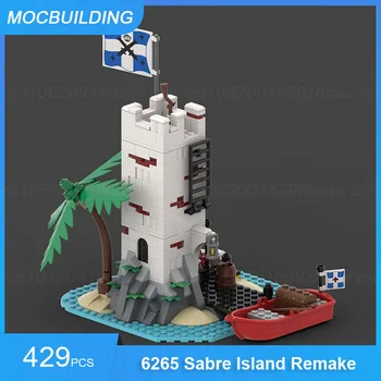 MOC Строителни блокове Sabre Island & Wall & Cannon Cove & Broadside Brig & Soldiers Outpost Модел Събрание Тухли Дисплей Играчки