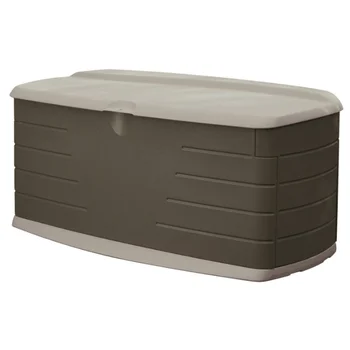 Rubbermaid Outdoor Large Deck Box със седалка, Зелен, 90 Литра 57 W X 28D X 12 Ч В Кутия за съхранение на Organizadores Home Organization