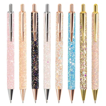 Лъскава химикалка химикалка, метална химикалка писалка, луксозна сватбена сладка лазерна писалка, празничен подарък, канцеларски материали, ученически пособия