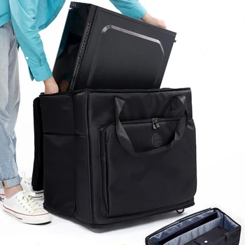 Многофункционална чанта, куфар с голям капацитет, кутии за съхранение на количката с транспортни колела, пътна чанта, багаж