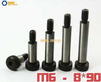 5 Броя M6 с дърворезба 8x90 мм, от легирана стомана марка 12,9 с размер на отворите главата, раменния винт, болт