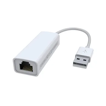 Адаптер USB 2.0, RJ-45 Gigabit Ethernet, Пълноценен мрежов адаптер локална мрежа 10/100 Mbit/s за Windows, Mac, Chromebook, Linux, Surface Pro