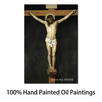 Картини с маслени бои портрет на Христос, разпънат на Диего Веласкесом, модерно изкуство, висококачествени ръчно рисувани