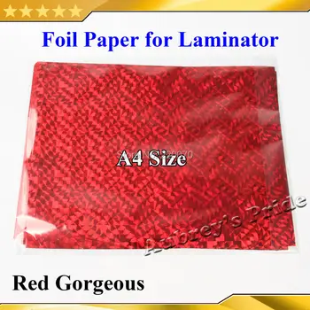 Безплатна Доставка 50 бр (20x29 см) Червено Полагане на печат A4 Фолио за топъл Печат Хартия, Ламинатор За прехвърляне на Ламиниране, за Лазерен Принтер Визитка