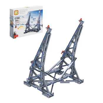 BuildMoc Falcon Вертикална Стена на Дисплея Набор от Градивни елементи За 75192 Starship Здрава Поставка DIY Модел е най-Добрият Подарък за рождения Ден На Играчки