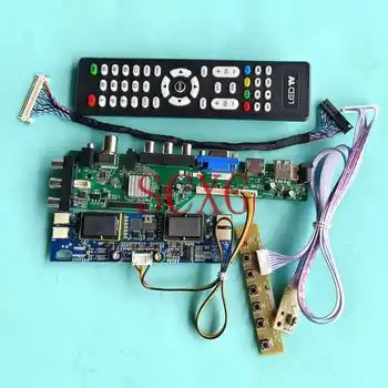 Такса цифров LCD контролер DVB Подходящ за M190EN03 M190EN04 USB VGA AV, RF, HDMI-Съвместим 30-Пинов LVDS DIY Комплект 4-CCFL 1280*1024 19
