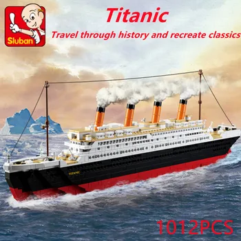 Sluban Градивен елемент на Играчки Голям е Размерът на Титаник 1012 БР Тухли B0577 са Съвместими С Водещи Марки Конструктори за Големи Кораби